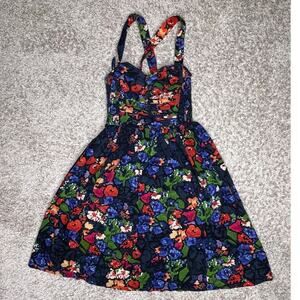 Anthropologie HD in Paris Paca Floral Corduroy Halter Dress Size 0
